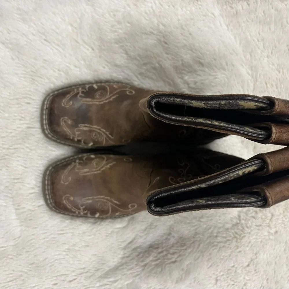 SMOKEY MOUNTAIN BOOTS /youth✨12.5regular✨Embroidered Brown Cowboy Boots. Unisex